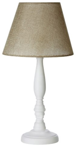 Maine - Wood Candlestick - Table Lamp - White